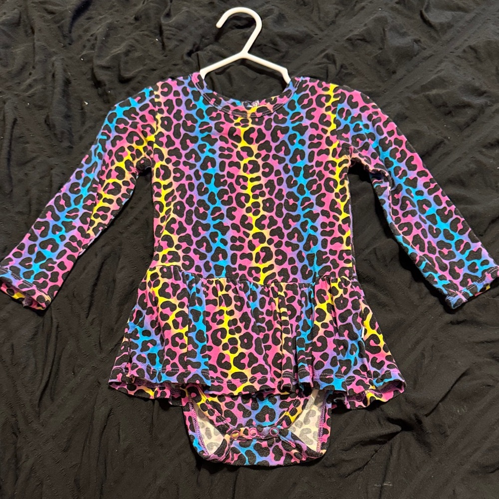 Colorful Leopard Print kids twirl dress